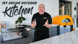 Tour of my DREAM outdoor kitchen its FINALLY done [upl. by Ahsieni]