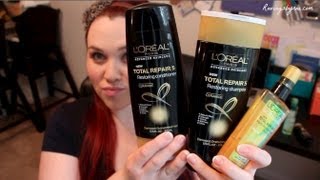 LOreal Advanced Haircare Total Repair 5  REVIEW [upl. by Oterol683]