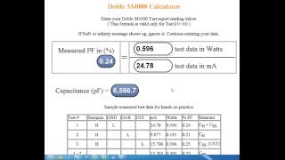 Doble M4000 Calculator [upl. by Lada473]