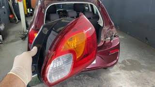 Mitsubishi Mirage Space Star Rear light removal DIY How to remove rear light tail light Rückleuchten [upl. by Ajim]