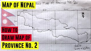 How to draw map of Nepal  EP 3 Province No 2 MADHESH PROVINCE  GRID  TIMELAPSE [upl. by Yadsnil]