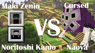 Maki Zenin amp Noritoshi Kamo VS Cursed Naoya Zenin  Jujutsu Kaisen Minecraft [upl. by Hermon]