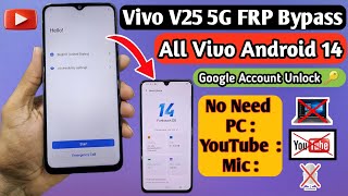 Vivo V25 FRP Bypass  Vivo V25 FRP Bypass Android 14  All Vivo Android 14 FRP Bypass  NO PC [upl. by Albur]