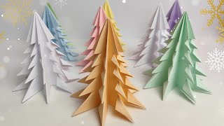 DIY 3D Weihnachtsbaum aus Papier basteln  Wie man ein 3D Weihnachtsbaum bastelt ALLE Schritte [upl. by Llij297]