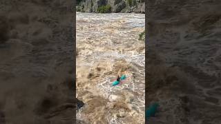 Kayaker Running Great Falls at Flood Stage [upl. by Jarid]