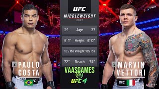 PAULO COSTA VS MARVIN VETTORI FULL FIGHT UFC FIGHT NIGHT [upl. by Dominy]