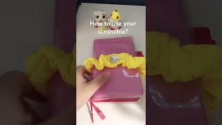 How to use your scrunchie scrunchies hairaccessories stationery handmade hobonichi [upl. by Amalle]