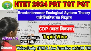 Bronfenbrenner Ecological System Theory  पारिस्थितिक तंत्र सिद्धांत HTET 2024 CDP for PRT TGT PGT [upl. by Karin]