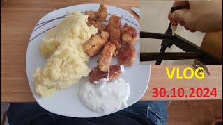 VLOG  Selbstgemachte Fischstäbchen und Schuhkasten zusammenkleben 30102024 [upl. by Ehling]