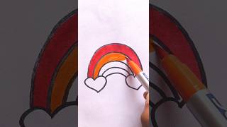 Rainbow 🌈 Drawing Colouring and Painting for Kids kids shorts [upl. by Atalee]