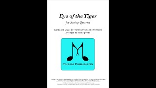 Eye of the Tiger  for String Quartet  ♪ Sheet Music ♪ [upl. by Leinaj460]