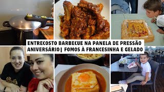 Entrecosto Barbecue na Panela de pressão  Aniversário  Fomos à Francesinha e Gelado [upl. by Ellehcirt724]