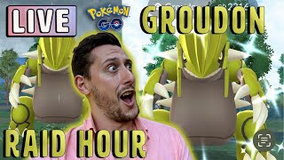 Groudon Shundo Chase Raid Hour LIVE in Pokemon GO [upl. by Melton394]