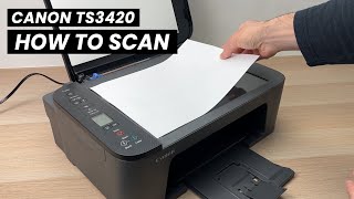 Canon Pixma TS3420 Printer How to Use the Scanner  3 ways [upl. by Henrie50]