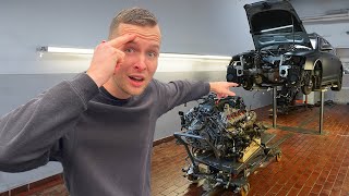 ich hole den V10 Motor des billigsten Audi RS6 raus ohne Anleitung oder Hilfe [upl. by Fornof]