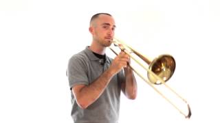 Trombone Lesson 7 First Five Notes F Eflat D C Bflat [upl. by Akerahs]