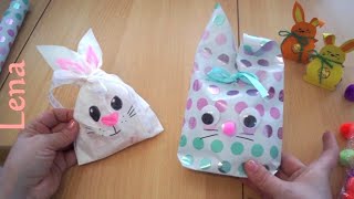 𝗞𝗿𝗲𝗮𝘁𝗶v𝗲 𝗧𝗶𝗽𝗽𝘀 v𝗼𝗻 𝗟𝗲𝗻𝗮 🐇 Osterhase Tüte basteln 🐇 Geschenk einpacken Ostern Paper Easter Bunny Bag [upl. by Lekym]