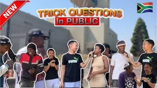 TRICK QUESTIONS IN PUBLIC🧐 South African YouTuber 🇿🇦 Baby Zay 👶🏼 [upl. by Starling738]