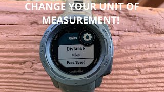 How to GHANGE your UNITS of measurement on your Garmin Instinct [upl. by Tarrah]