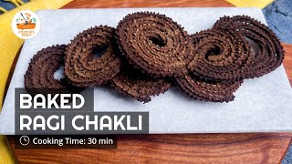 Crispy Baked Ragi Chakli 🌀 Easy Chakli Recipe Without Rice Flour  Foodies Only [upl. by Akenet716]