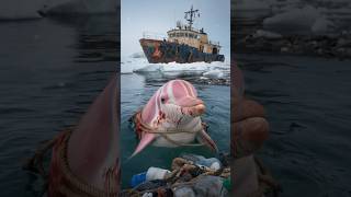 A trapped whale in plastic pleads for rescue a sailor becomes its beacon of hope animals [upl. by Corliss]