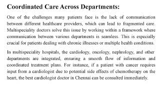 The Impact of a Multispeciality Doctor in Streamlining Your Healthcare [upl. by Anirba]