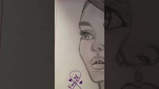 Boceto de Ariana Grande ✨ art bocetos dibujoarte [upl. by Grewitz]