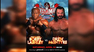 WWE WrestleMania 37  Moving Match Cards HD [upl. by Adaurd]