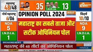 Maharashtra Opinion Poll 2024 महाराष्ट्र की 48 सीटों का सबसे ताजा और सटीक ओपिनियन पोल  Latest News [upl. by Aliuqet]