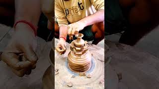 Clay pot mitti ke bartan throwing up shortsfeed potteryart gaming gameplay [upl. by Baxy706]