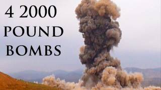 4 2000 POUND BOMBS EXPLODING [upl. by Howlan]