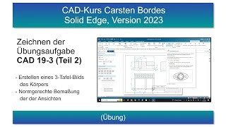 CADKurs für Solid Edge ab Version 2023 – Teil 193b [upl. by Octavla]