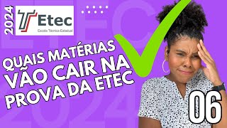 O QUE CAI NA PROVA DA ETEC Série Vestibulinho Etec 2024 Ep06 [upl. by Ylra]