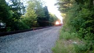 OLD VIDEO Amtrak Downeaster NPCU 90213 passing over Bypass Rd Wells ME 7132018 [upl. by Notnirb340]