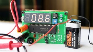 Rechargeable Digital Voltmeter using ICL7107 ADC  Without Arduino [upl. by Kevina]