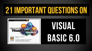 Visual Basic Important Question Answers Part 1  DCA  BCA  PGDCA  MCA [upl. by Beffrey157]