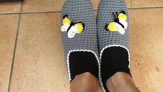 Tuto pantoufles au crochet tous âge [upl. by Ttenrag]