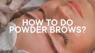 How To Do Powder Brows For Begginers [upl. by Agueda]