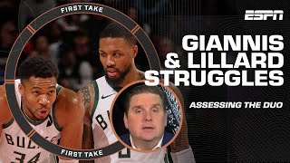 The GiannisDamian Lillard duo HAS NOT GONE GREAT  Brian Windhorst on the new Bucks  First Take [upl. by Austine]