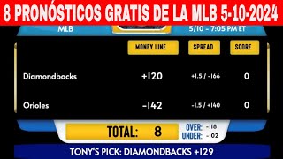 8 Pronósticos GRATIS de la MLB Consejos de Apuestas de la MLB para Hoy Viernes 5102024 [upl. by Gilbert]