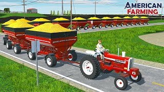 I PULLED 15 LOADED WAGONS WITH A 1206 INTERNATIONAL AMERICAN FARMING [upl. by Cia899]