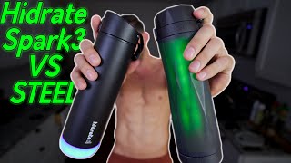 The Worlds Smartest Water Bottle Hidrate Spark 3 vs Hidrate Spark Steel [upl. by Mahmoud986]