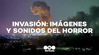 Invasión de RUSIA a UCRANIA IMÁGENES y SONIDOS del HORROR  Telefe Noticias [upl. by Sucramej]