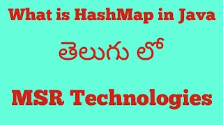 What is HashMap in javaTelugu [upl. by Durrej]