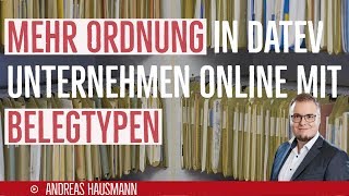 Mehr Ordnung in DATEV Unternehmen online mit Belegtypen [upl. by Garrett]