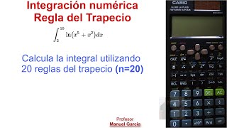 CALCULADORAS  fx991LA PLUS  Regla del trapecio  Ejemplo1 [upl. by Atnod370]