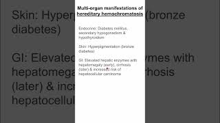 Multiorgan manifestations of hereditary hemochromatosis [upl. by Atled82]