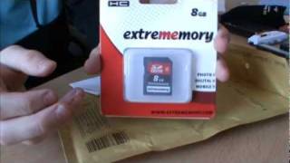 Unboxing  congstar Prepaid Karte amp 8GB Class 6 Extremory SDKarte SDHC [upl. by Almeda]