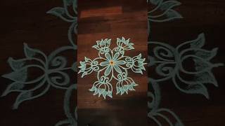 Beautiful Big lotus flower kolam rangoli kolam lotus shorts youtubeshorts trending viralvideo [upl. by Yeca523]