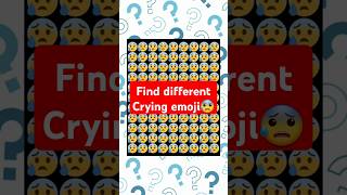 Find different crying emoji findtheoddemoji findtheoddemojiout quiz [upl. by Eek]